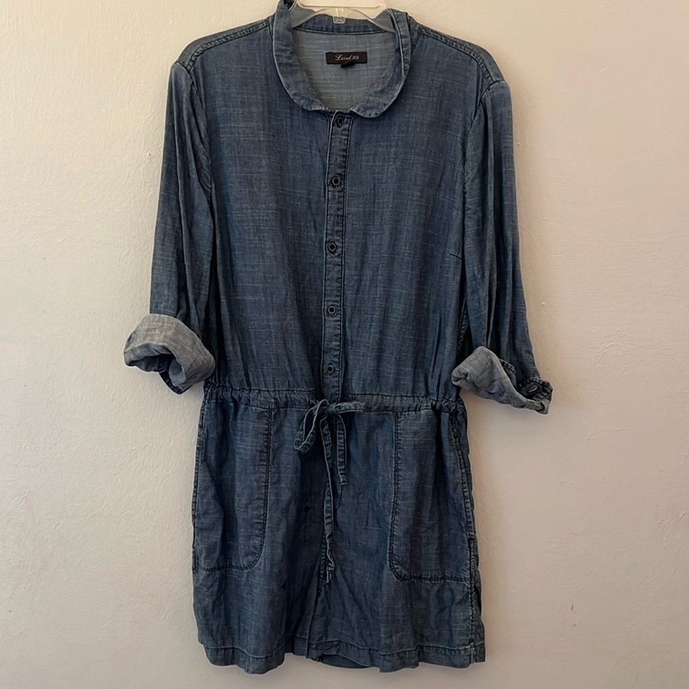 Anthropologie Blue Denim Jumpsuit